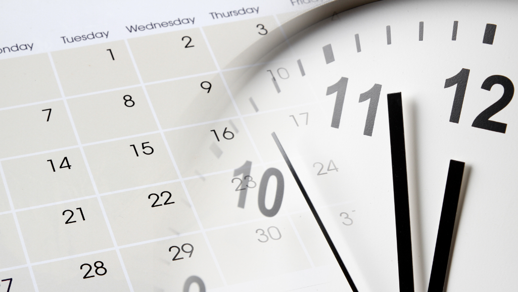 Limited Weeks, Time's Reminder - Calendar and Ticking Clock