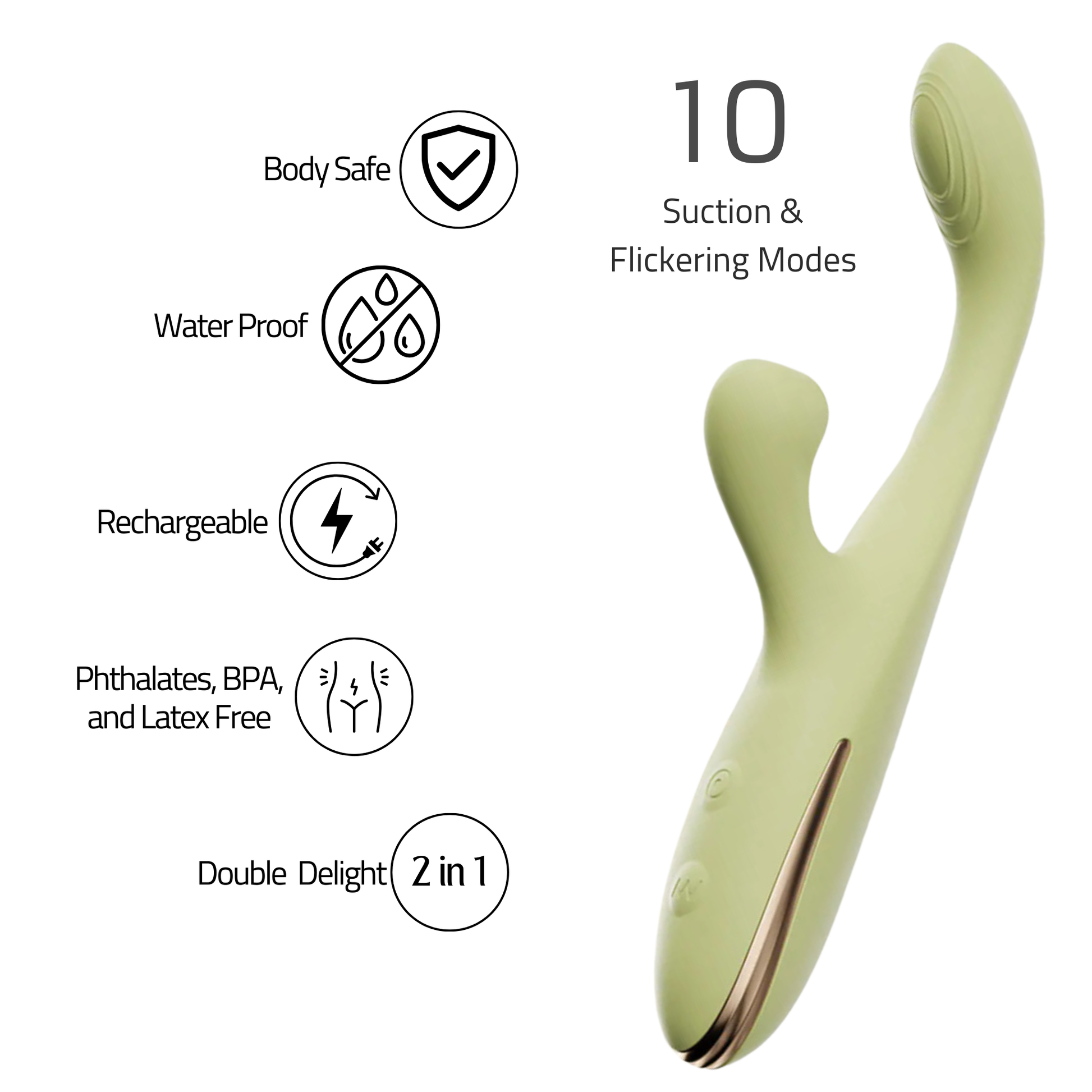 10 Speed G Spot Vibrator & Clitoral Suction | Duo ThrustSonic from Ecsta Care For $29 plus Free Shipping