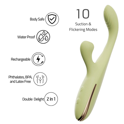 10 Speed G Spot Vibrator & Clitoral Suction | Duo ThrustSonic from Ecsta Care For $29 plus Free Shipping