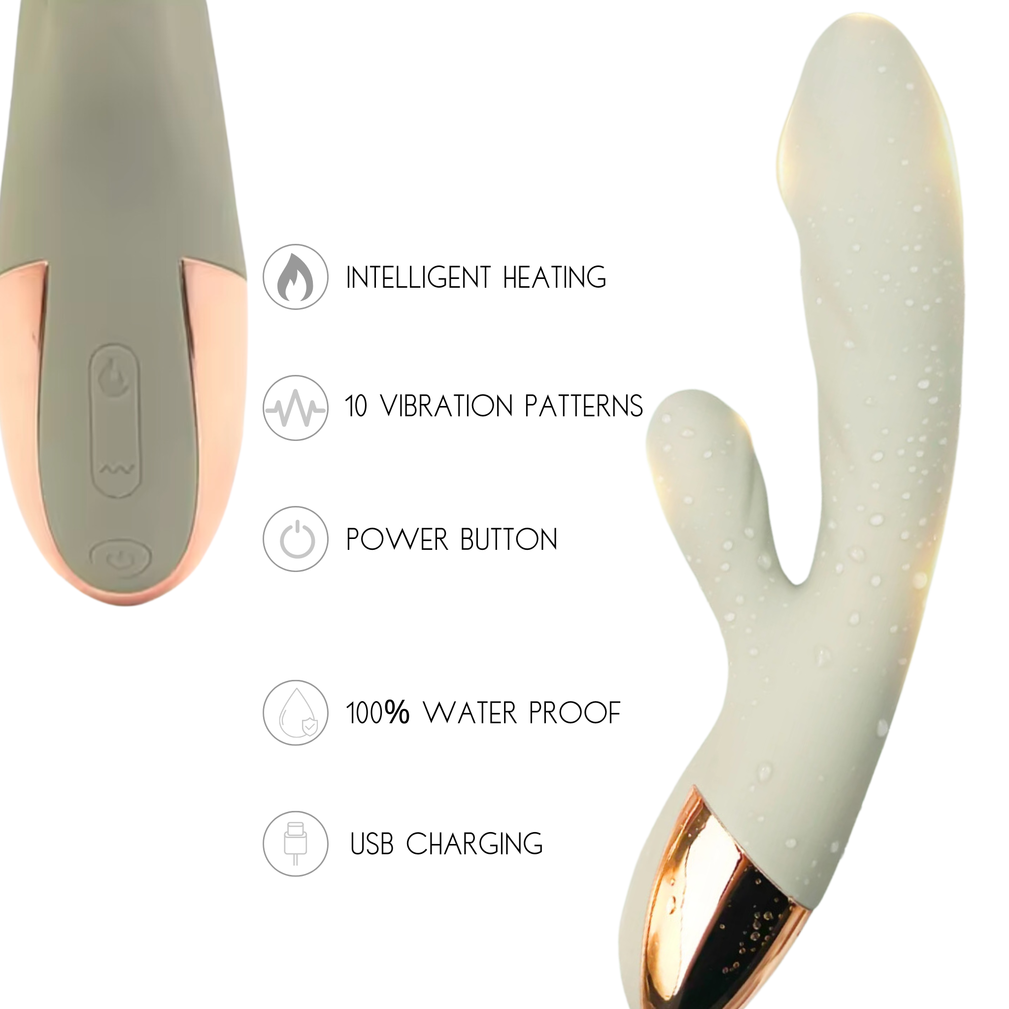 Sizzling Lush | Rabbit Vibrator – Dual Spot Stimulator with Heating | G Spot Stimulator Masturbator Vibrator Sex Toys For Women for $49 – Ecsta Care