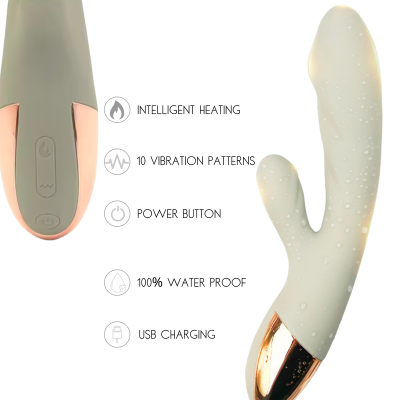 Sizzling Lush | Rabbit Vibrator – Dual Spot Stimulator with Heating | G Spot Stimulator Masturbator Vibrator Sex Toys For Women for $49 – Ecsta Care